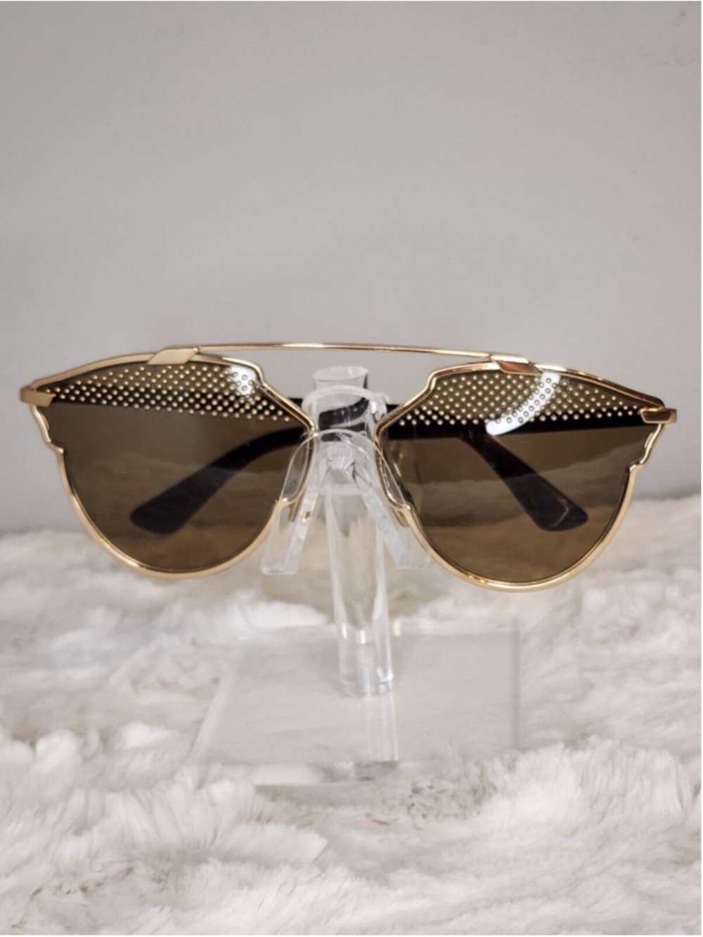 Christian Dior SO REAL S Studs gold black/light brown (RHL/5V A) Sunglasses